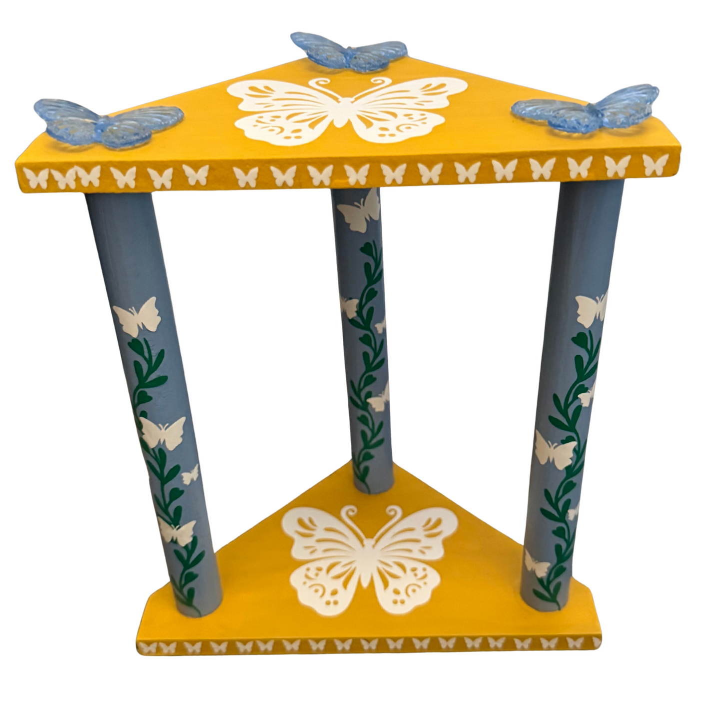 Butterfly Mini Corner Desk Shelf