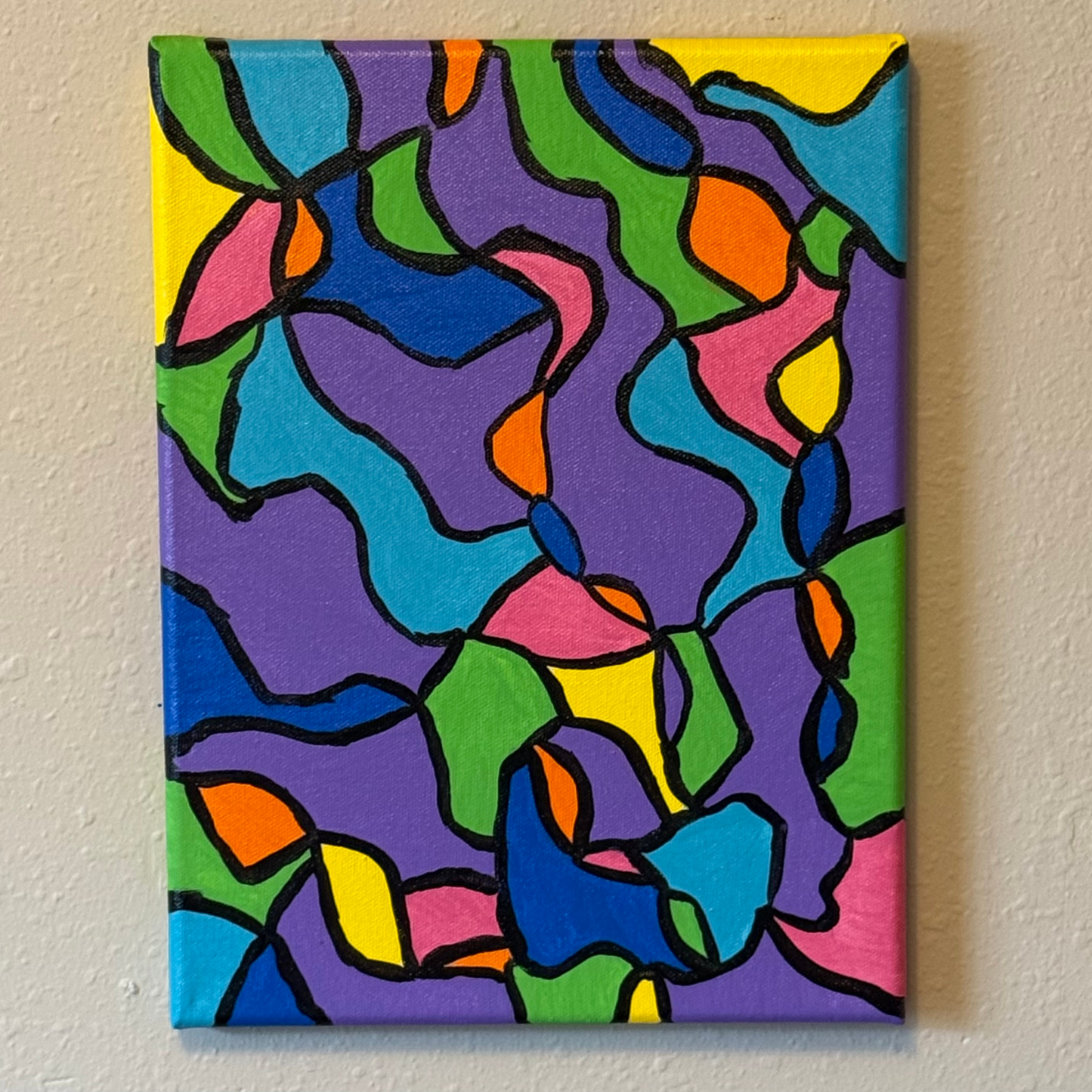 Pieces of Me: Vibrant 9x12 Abstract Painting