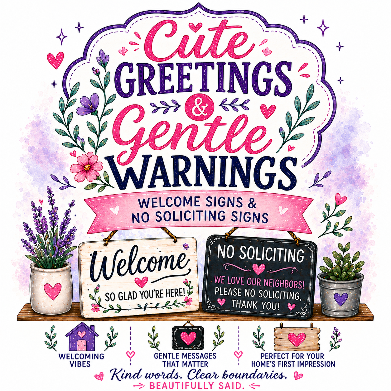 Cute Greetings and Gentle Warnings