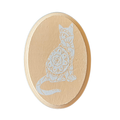 White Mandala Cat Sign