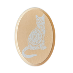 White Mandala Cat Sign