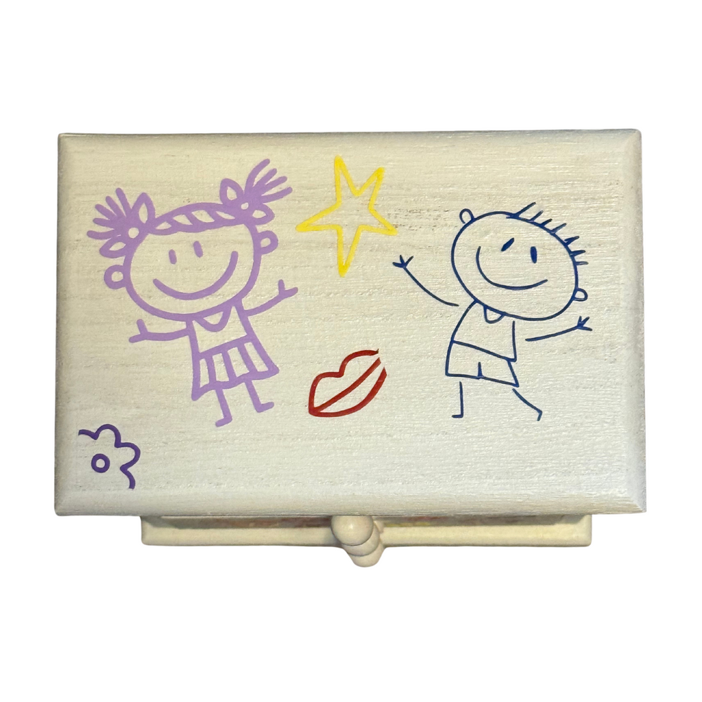 Doodle Covered Mini Desktop Dresser