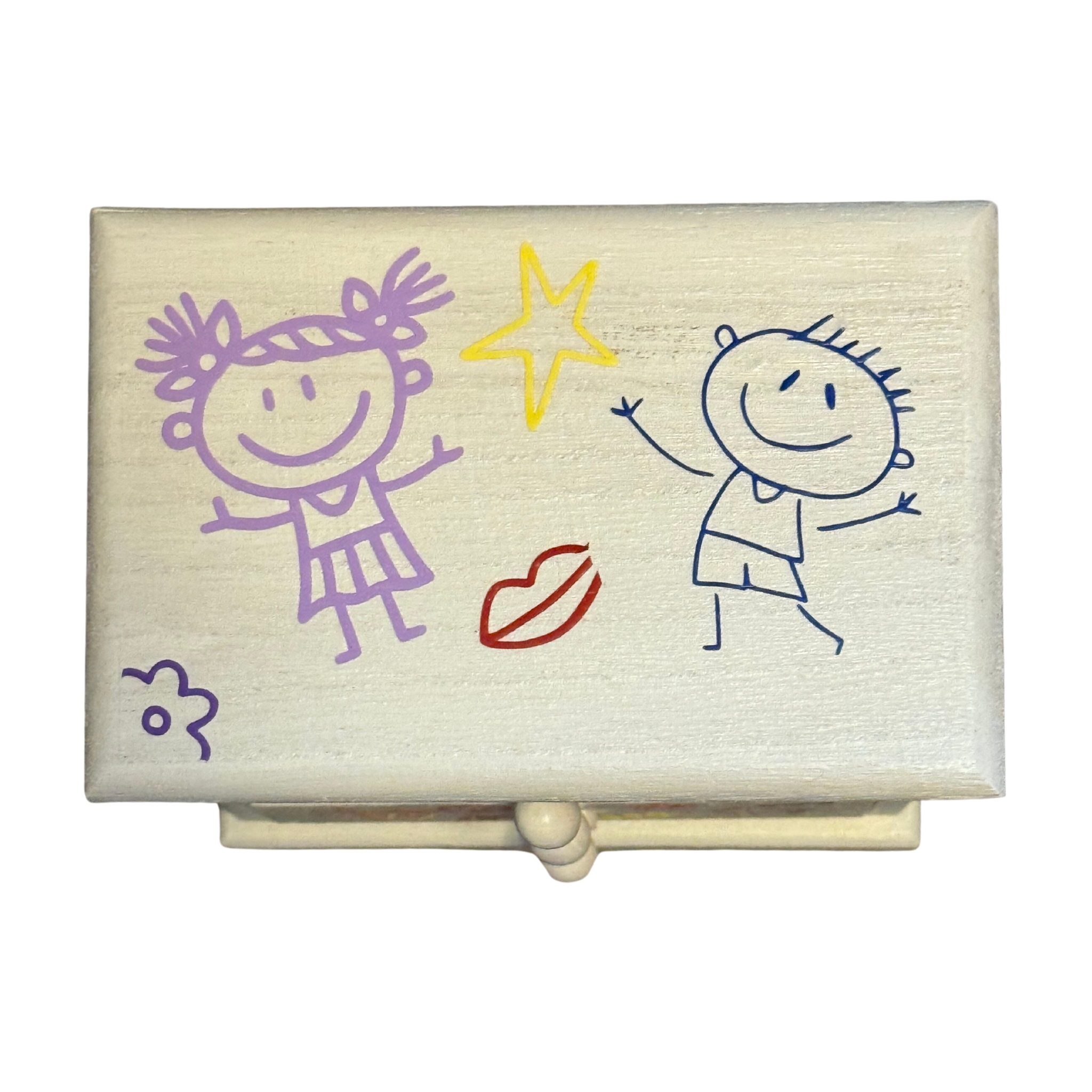 Doodle Covered Mini Desktop Dresser