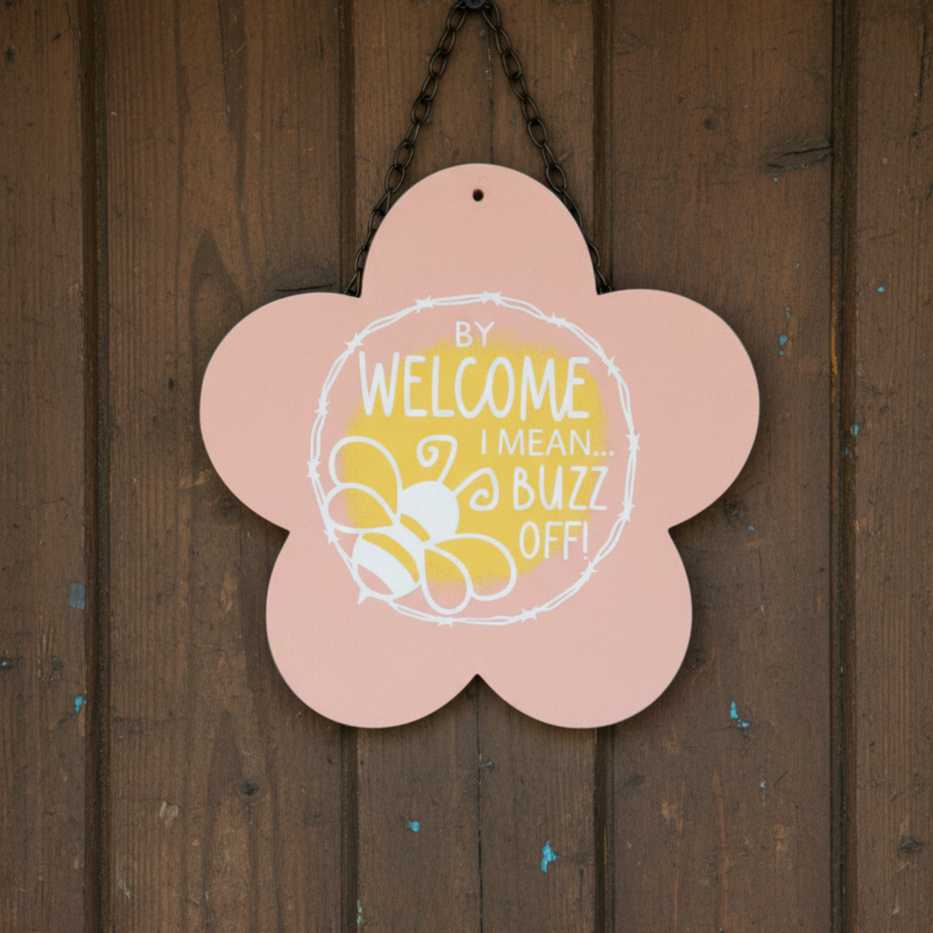 By Welcome, I Mean Buzz Off Sign
