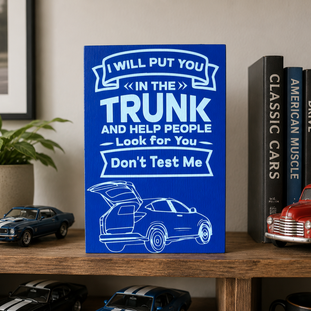 I Will Put You in a Trunk and Help Look for You Sign