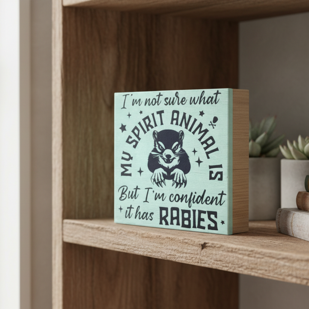 My Spirit Animal Has Rabies Sign