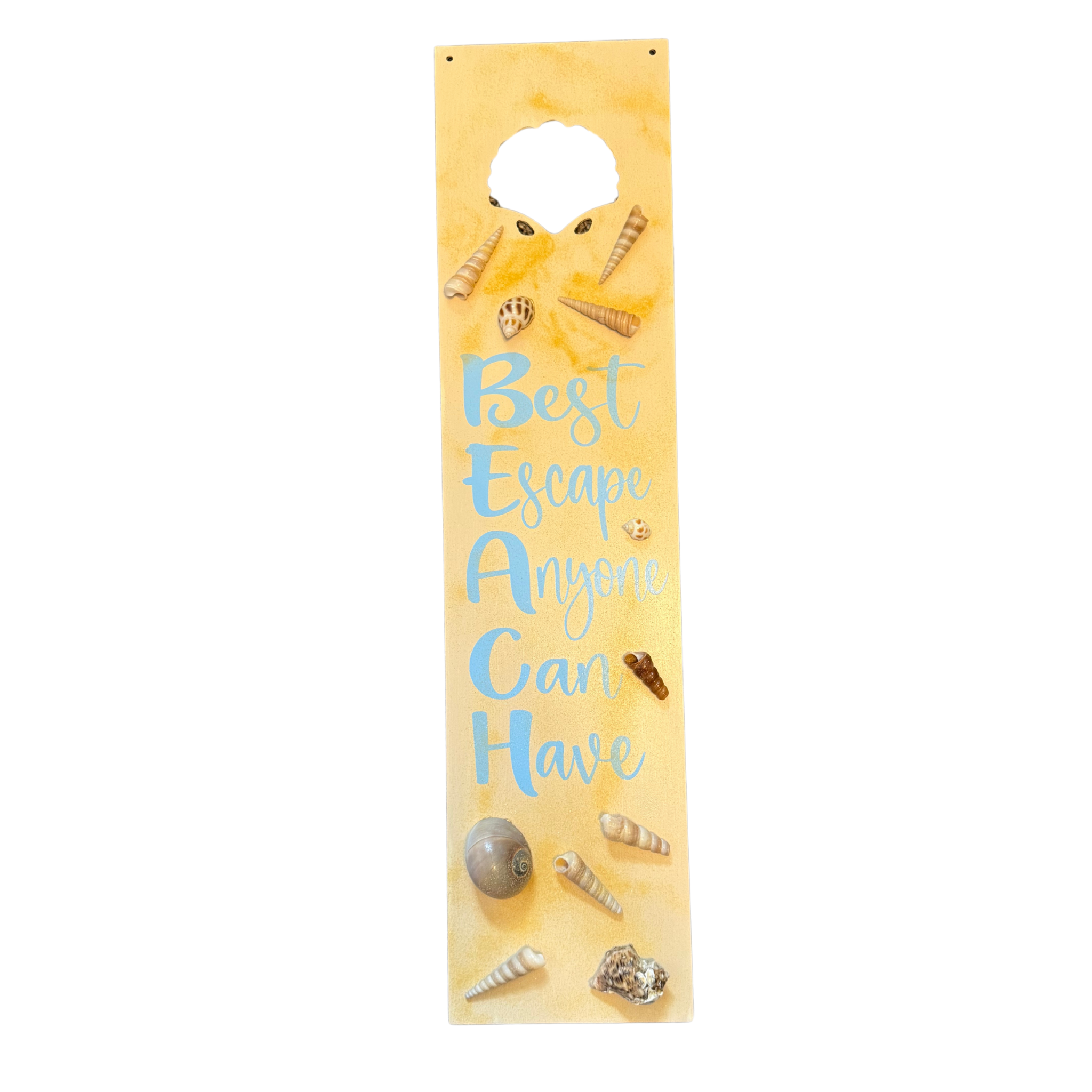 "Best Escape Anyone Can Have" Beach Sign