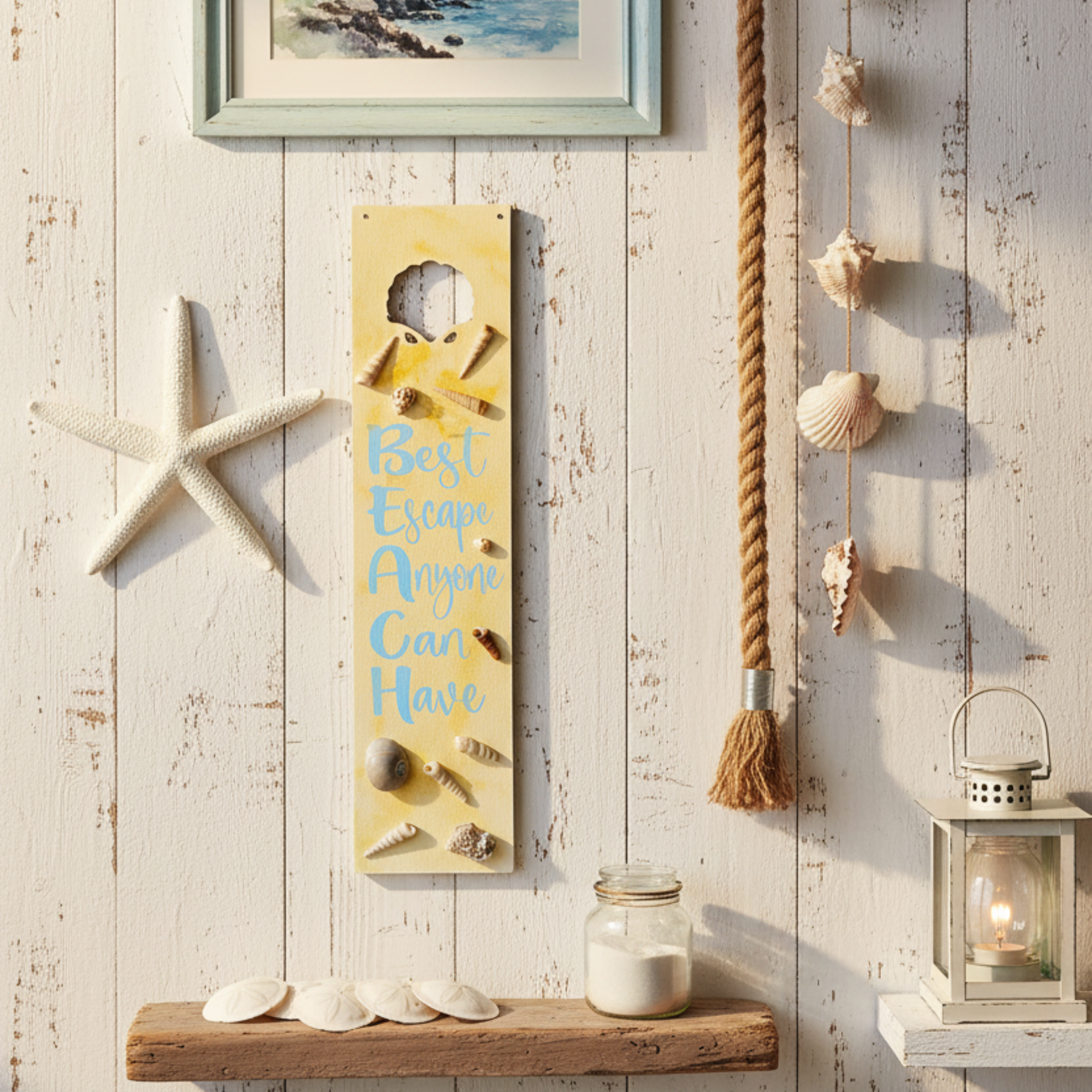 "Best Escape Anyone Can Have" Beach Sign