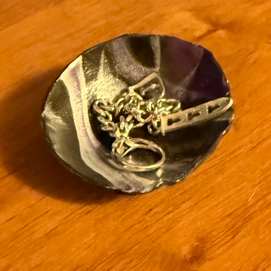 Black, Purple and Silver Jewelry Dish