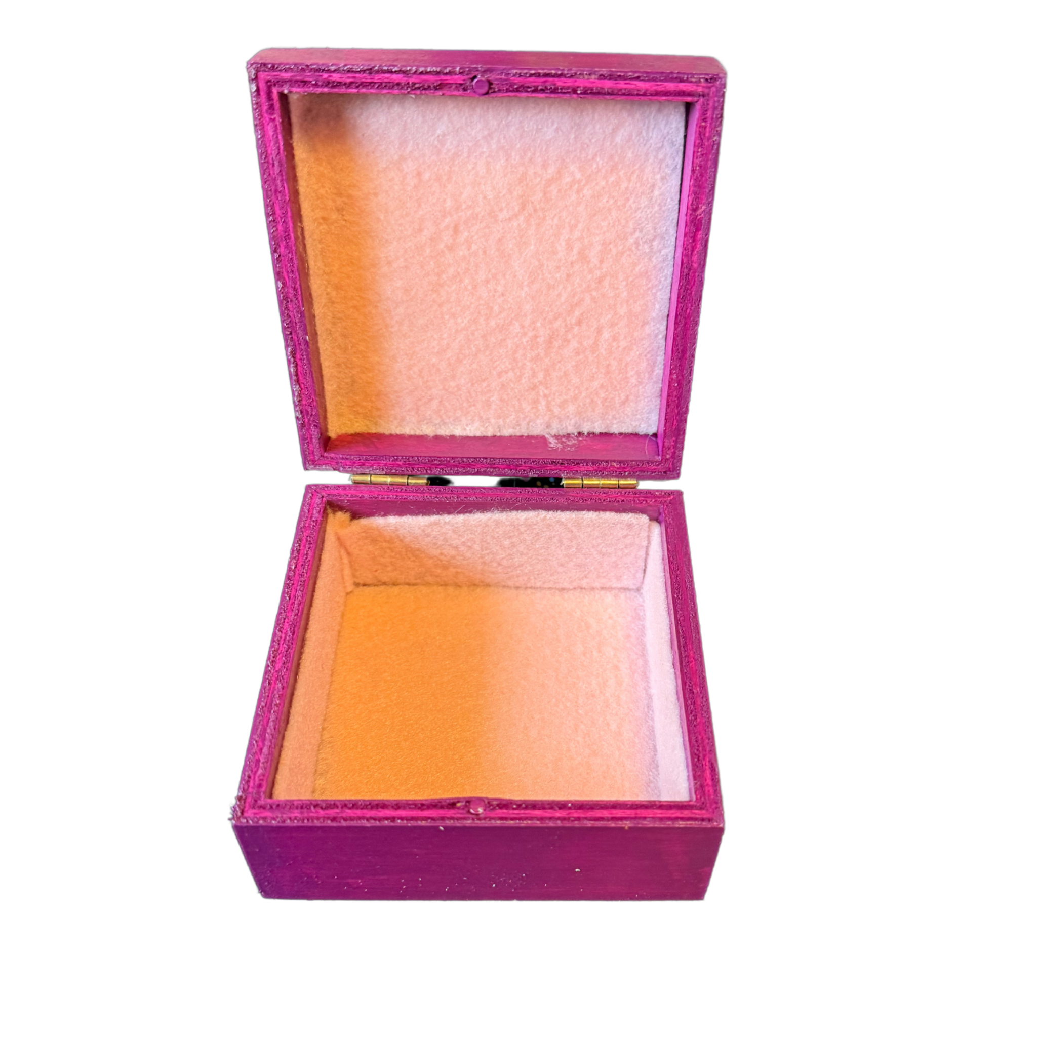 Pink Floral Woman Trinket Box