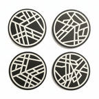 Modern Lines – Round Geometric Coasters (Set of 4)