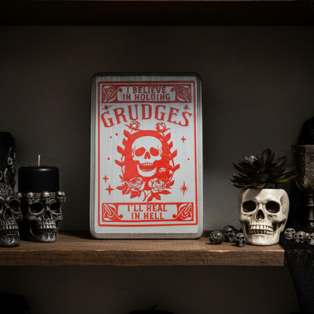 I Believe In Holding Grudges, I'll Heal In Hell Sign