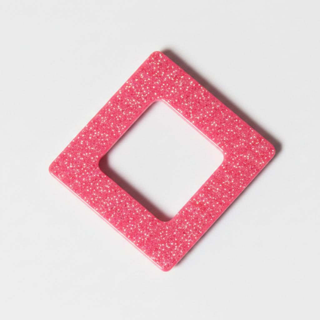 Square Resin Frame Charm