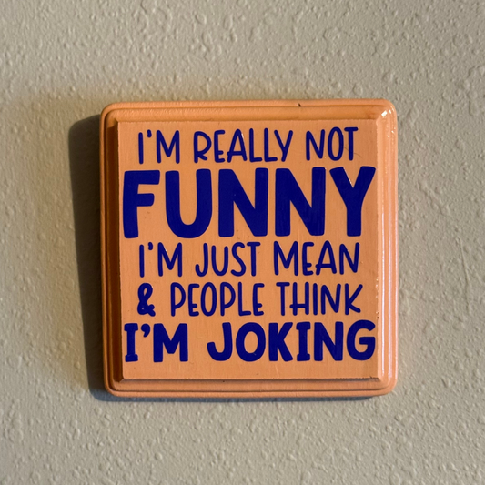 I'm Really Not Funny.  I'm Just Mean & People Think I'm Joking Sign