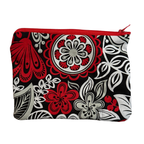 Red, Black & White Zippered Pouch