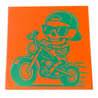 Skeleton Biker Sign