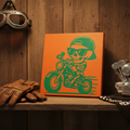 Skeleton Biker Sign