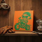 Skeleton Biker Sign