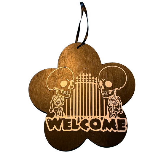 Skeleton Welcome Sign