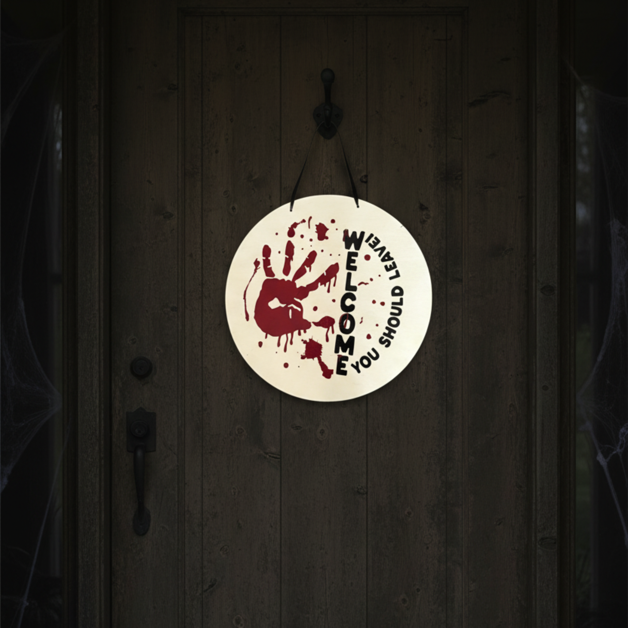Welcome.  You Should Leave Sign