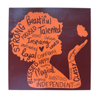 Empowered Woman Affirmation Silhouette Sign