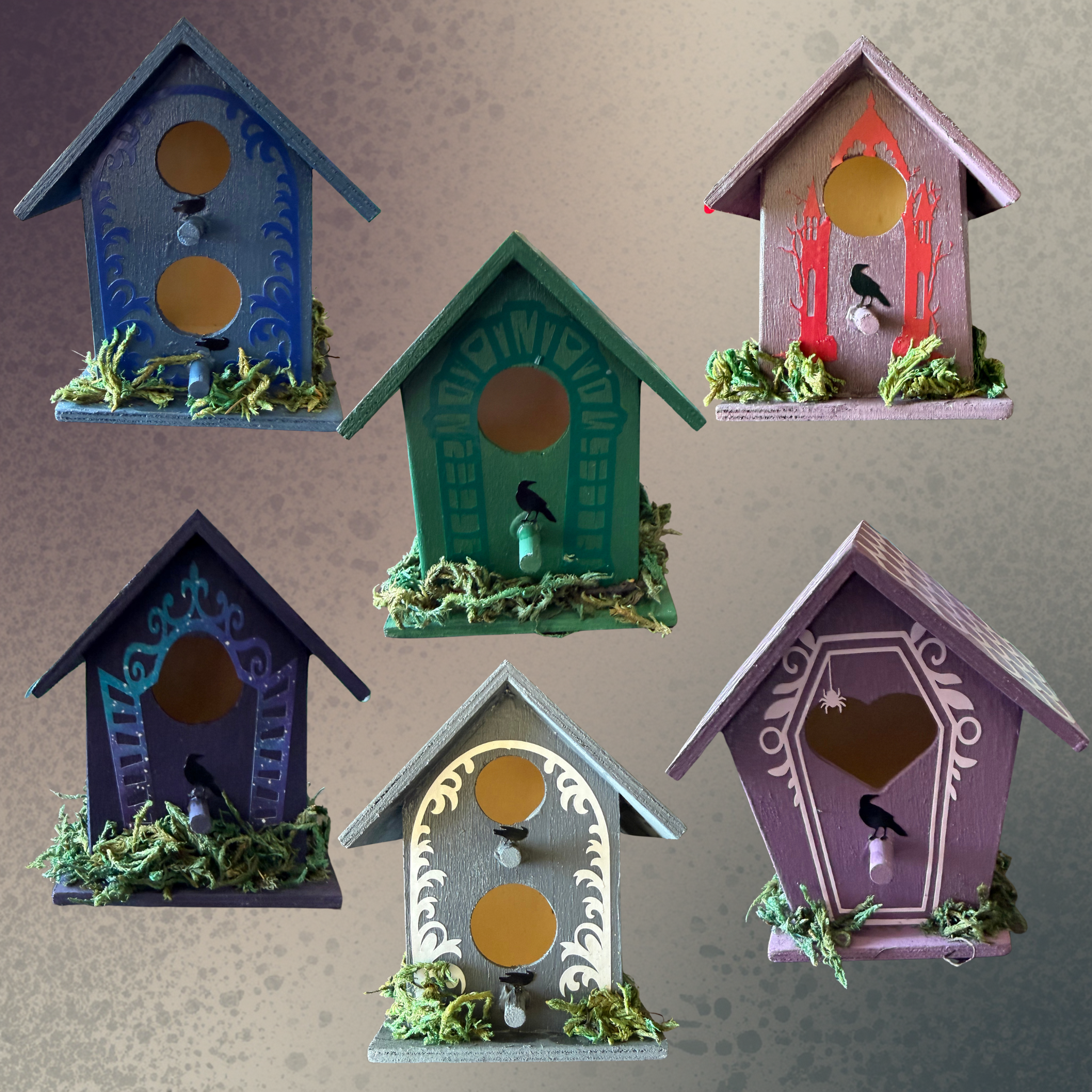 Mini Spooky Cottage Birdhouse
