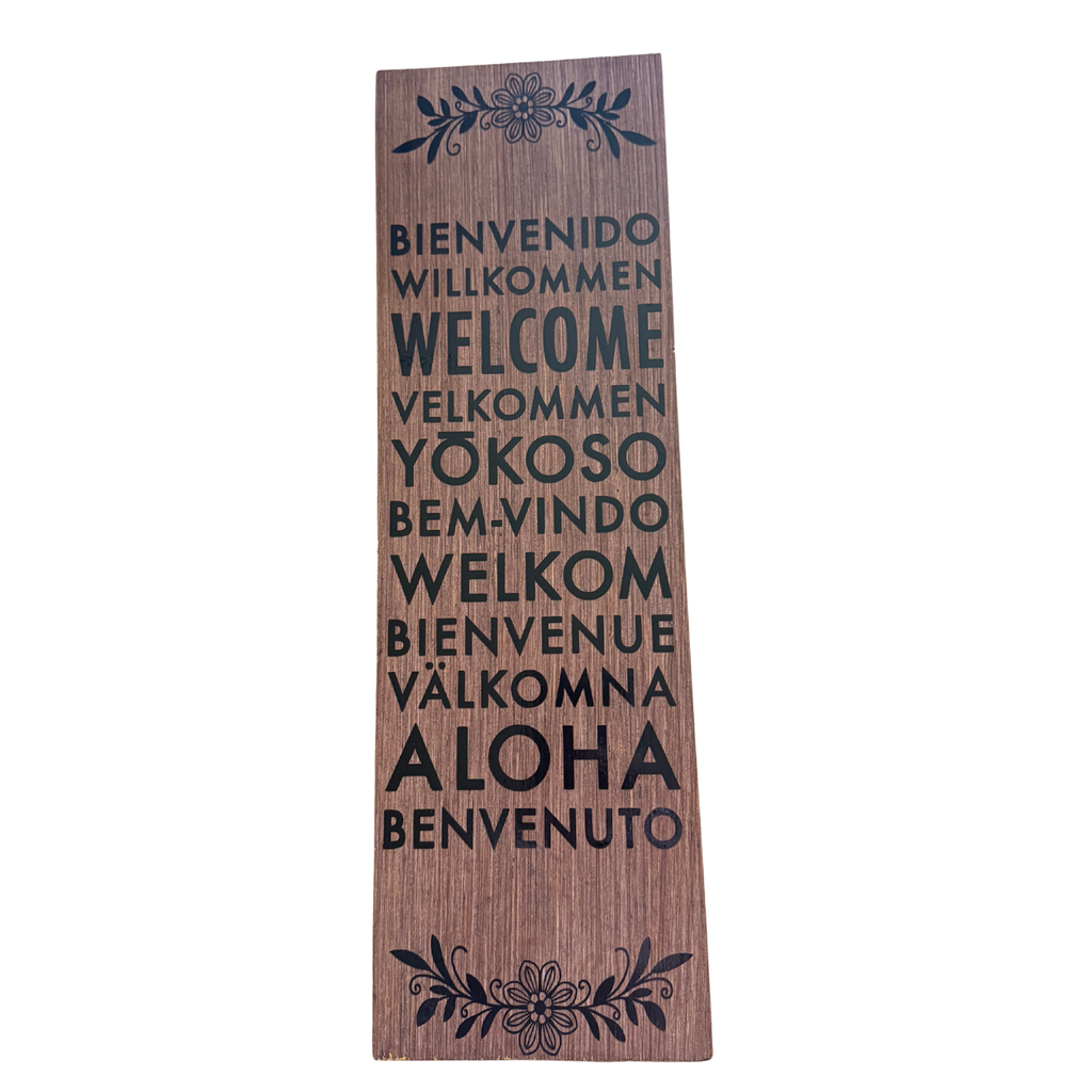 Welcome Around the World Sign