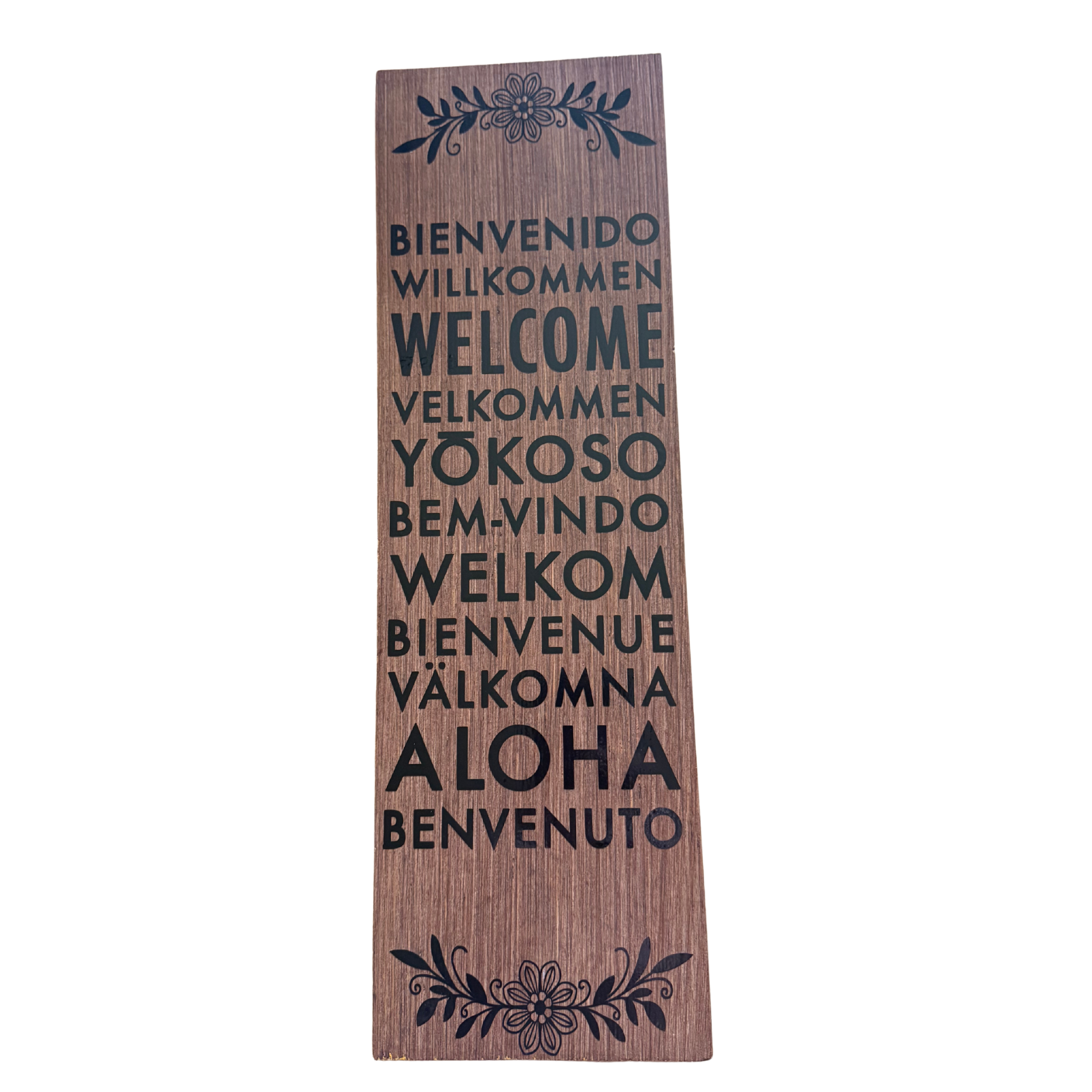 Welcome Around the World Sign
