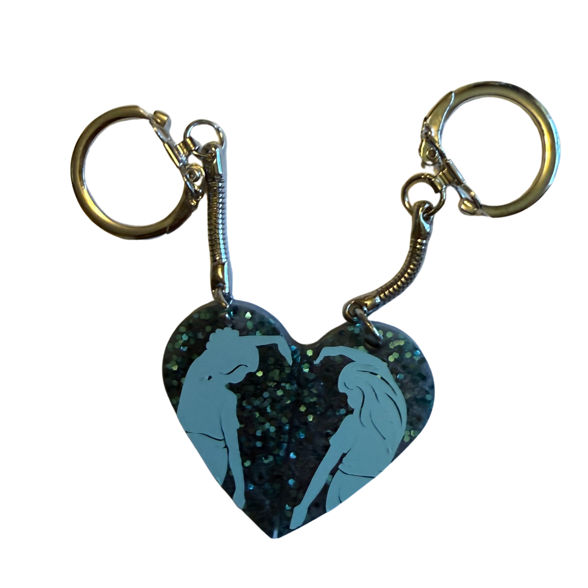 Best Friends Resin Puzzle Keychain Set