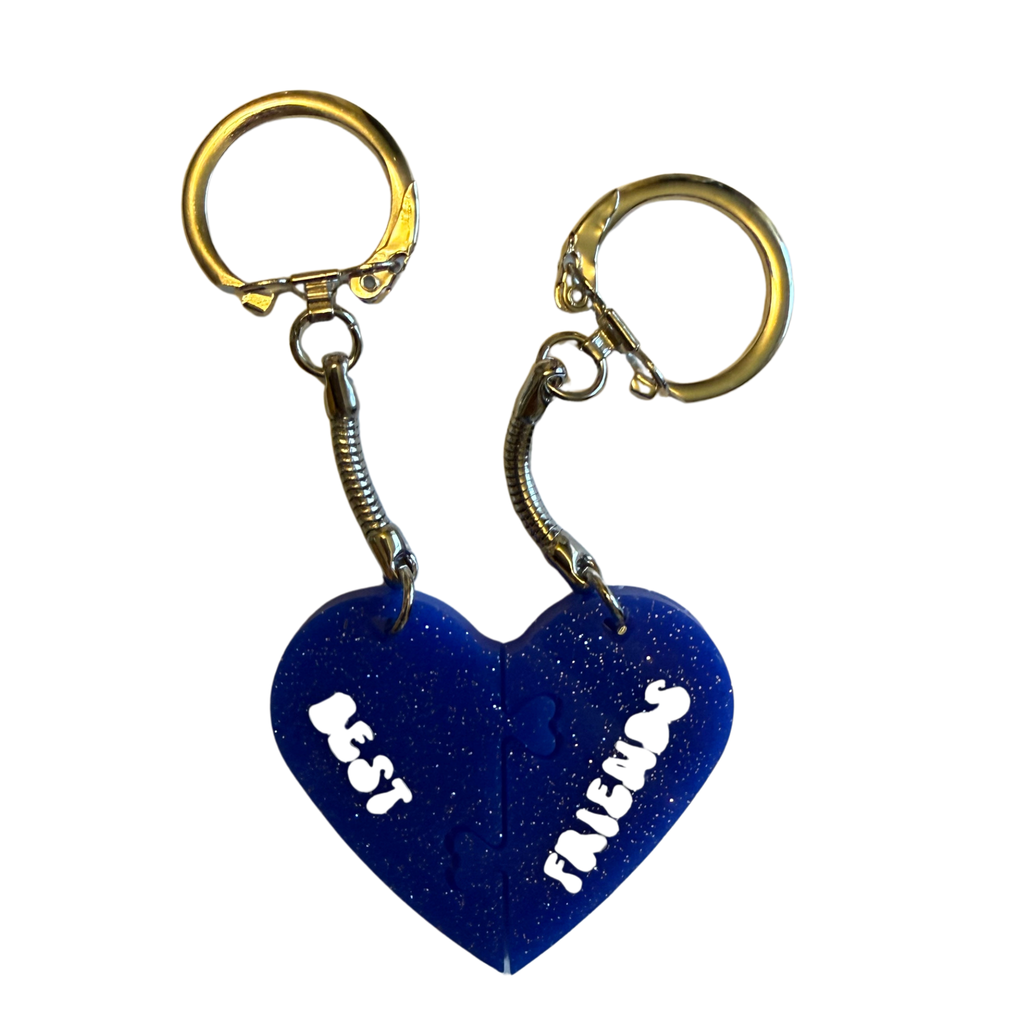 Best Friends Resin Puzzle Keychain Set