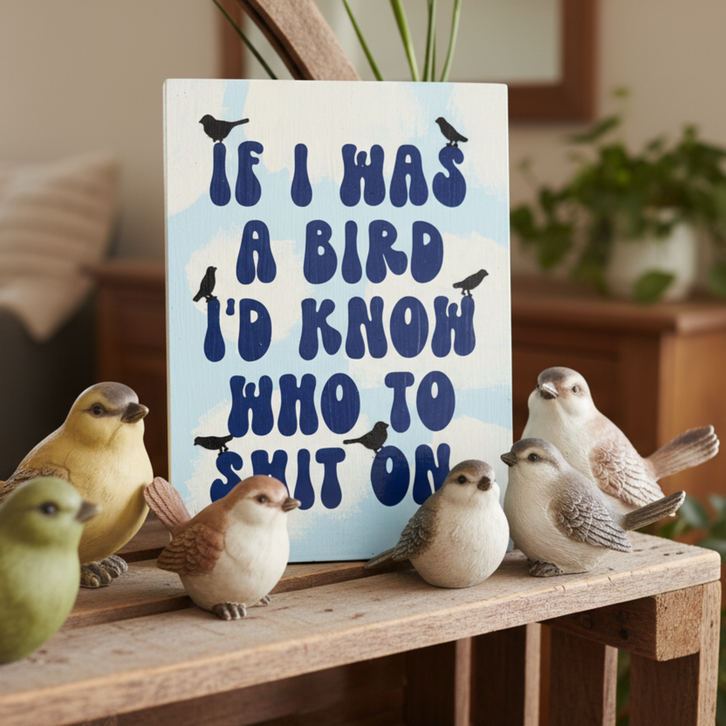 If I Was a Bird, I Would Know Who to Shit On Sign
