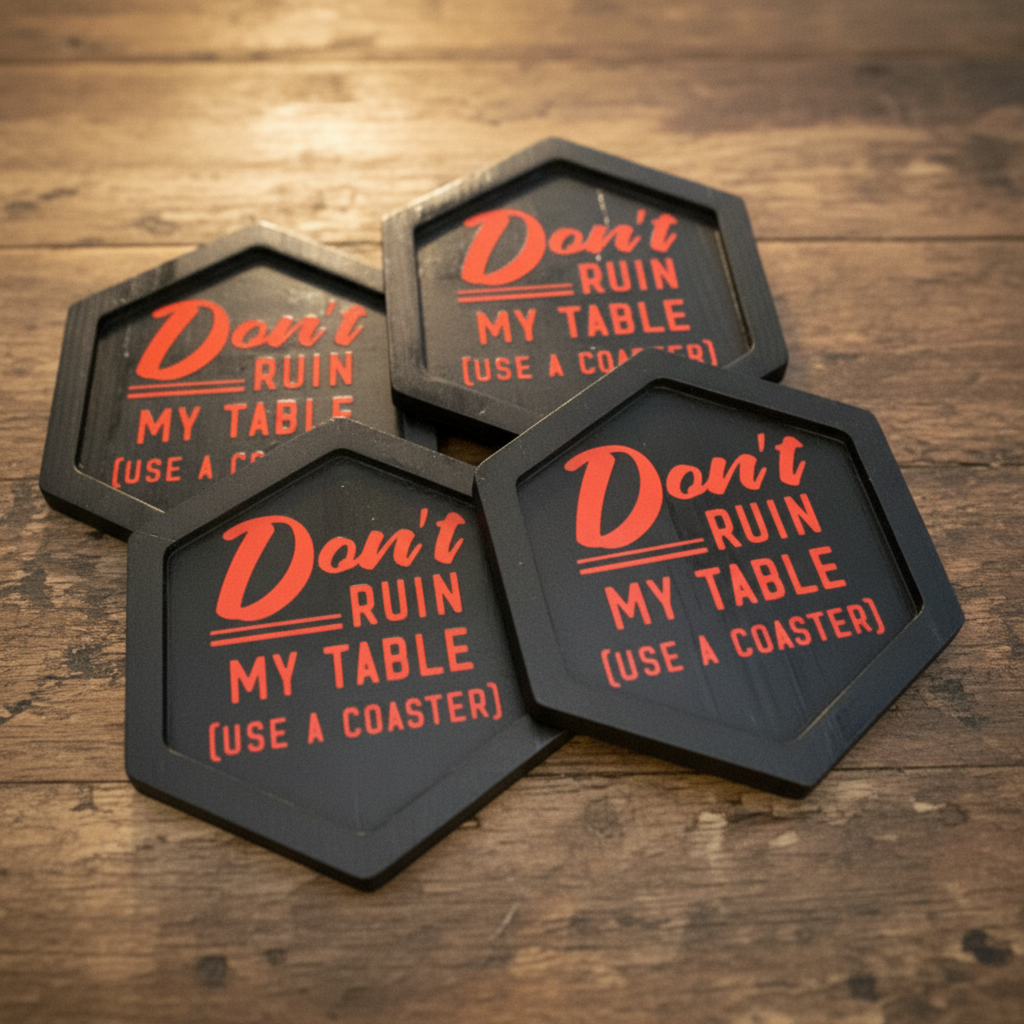 Set of 4 Don’t Ruin My Table Coasters