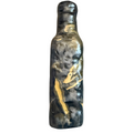 Marbled Black and Gold Decorative Clay Bottle