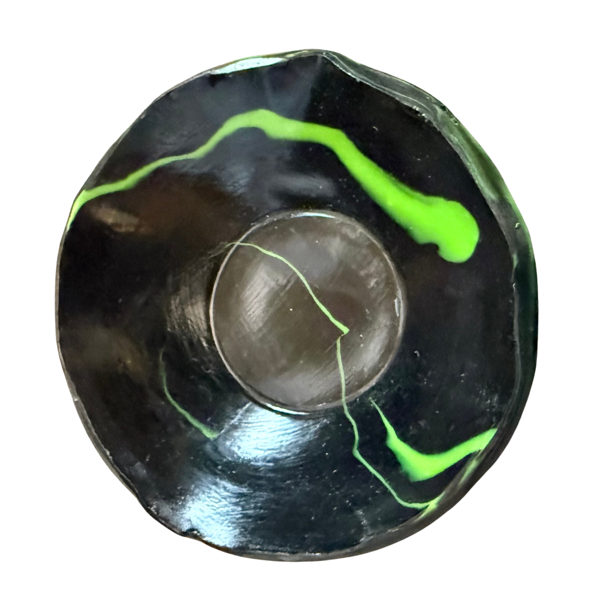 Black and Lime Green Jewelry Dish