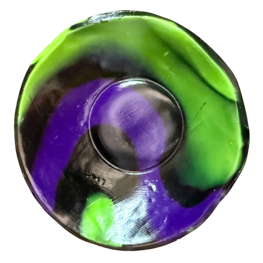 Black, Lime Green and Purple Jewelry Dish