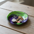 Black, Lime Green and Purple Jewelry Dish