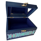 Blue and Rainbow Mandala Trinket Box
