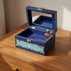 Blue and Rainbow Mandala Trinket Box