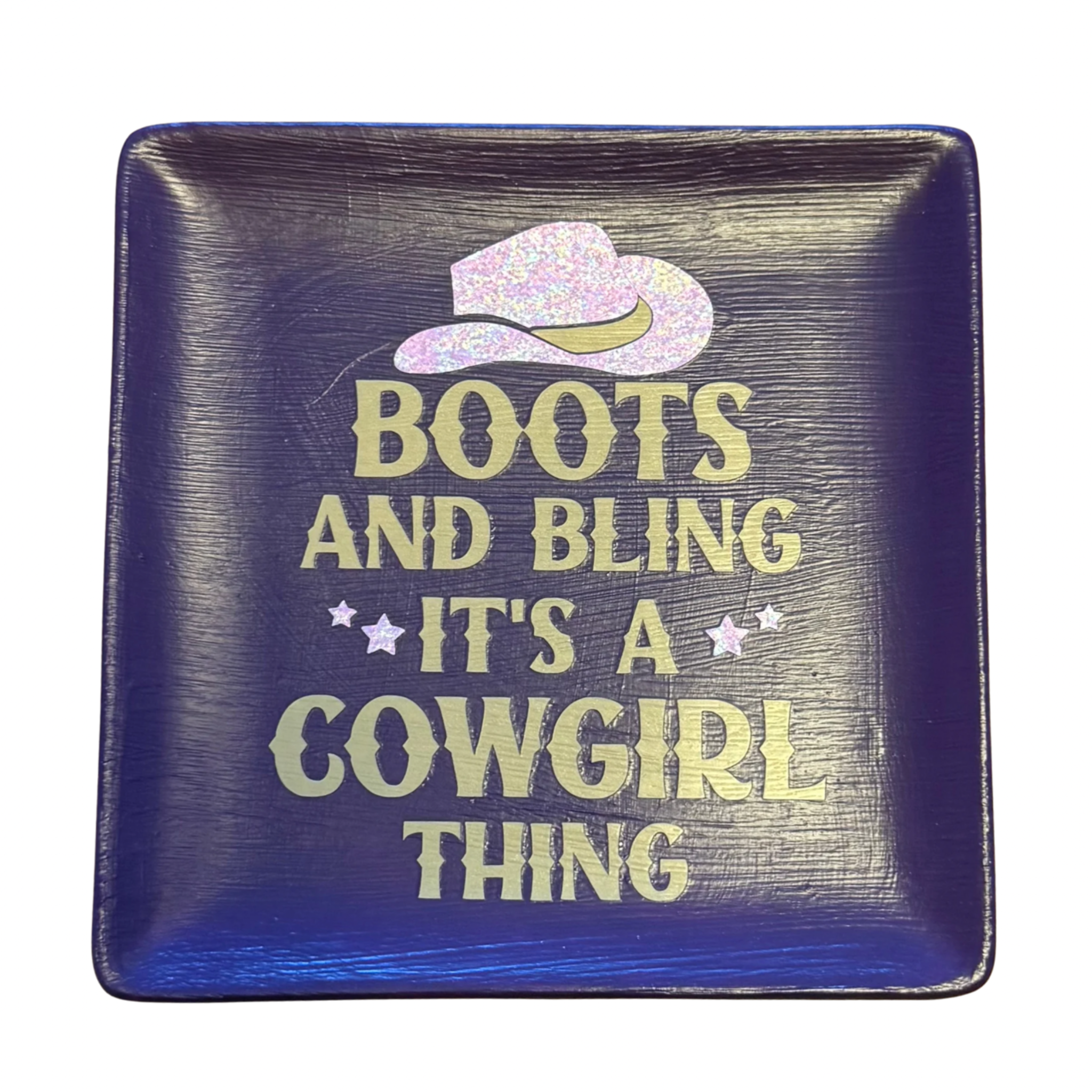 Boots and Bling It's a Cowgirl Thing Trinket Dish