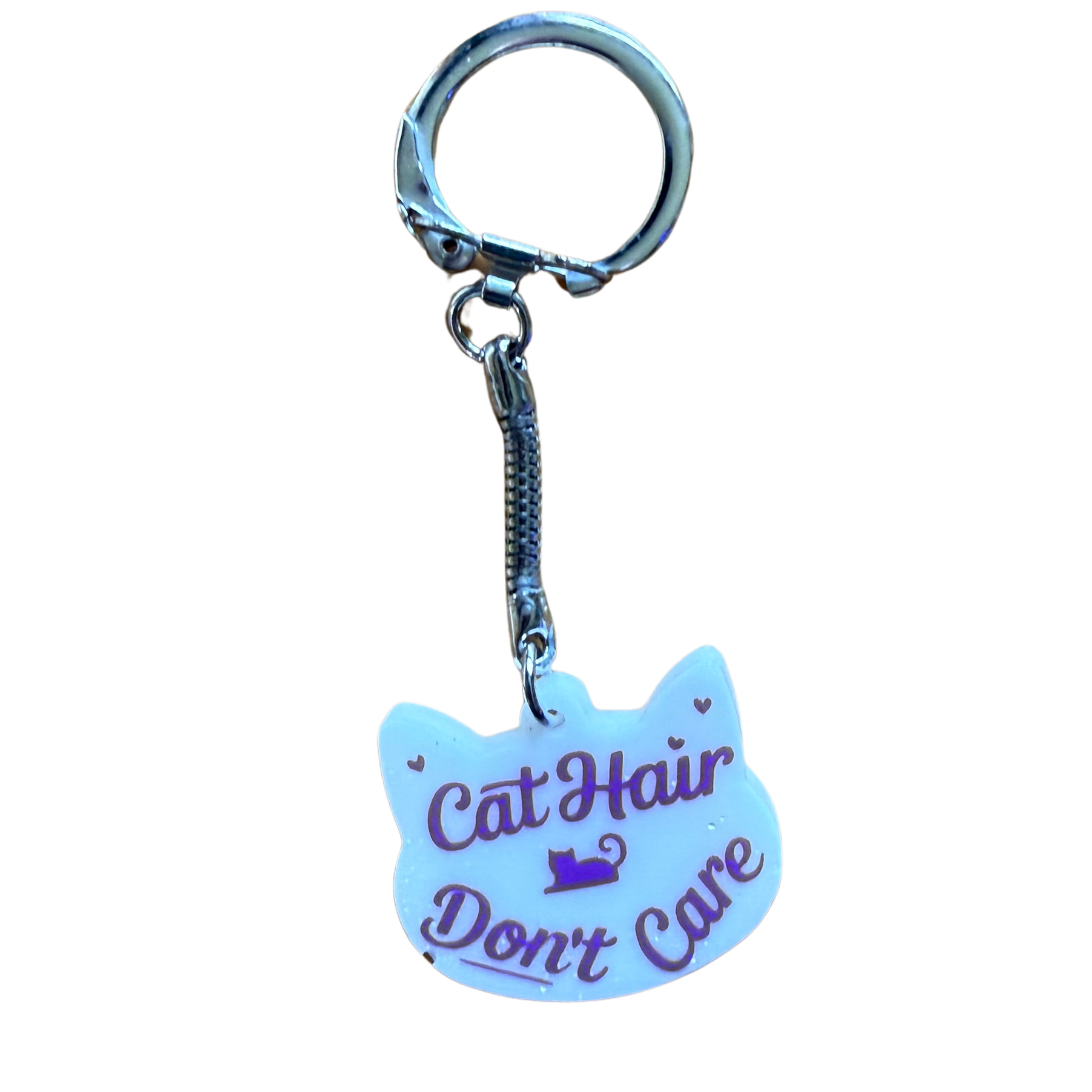 Resin Cat Head Shaped Keychain