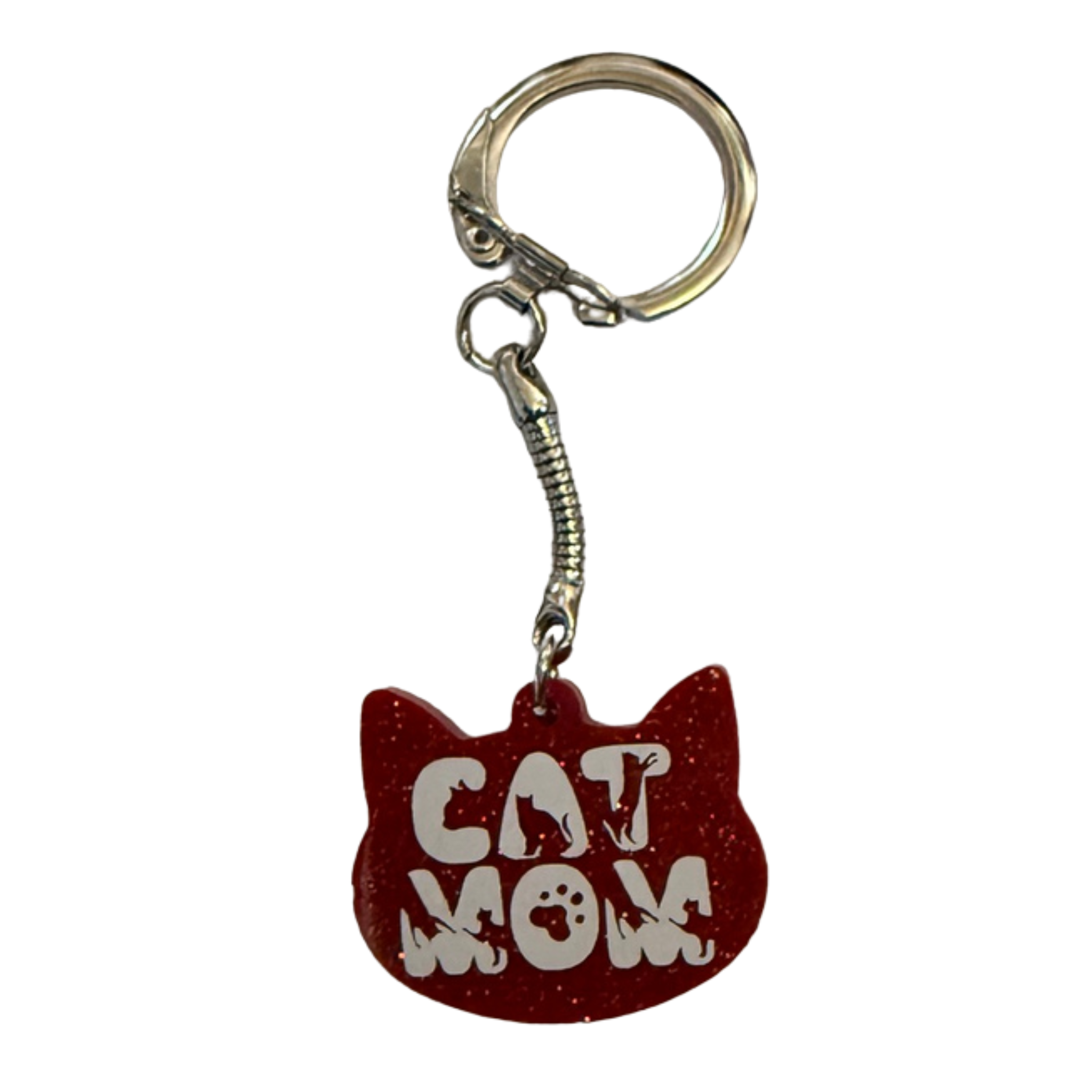 Resin Cat Head Shaped Keychain