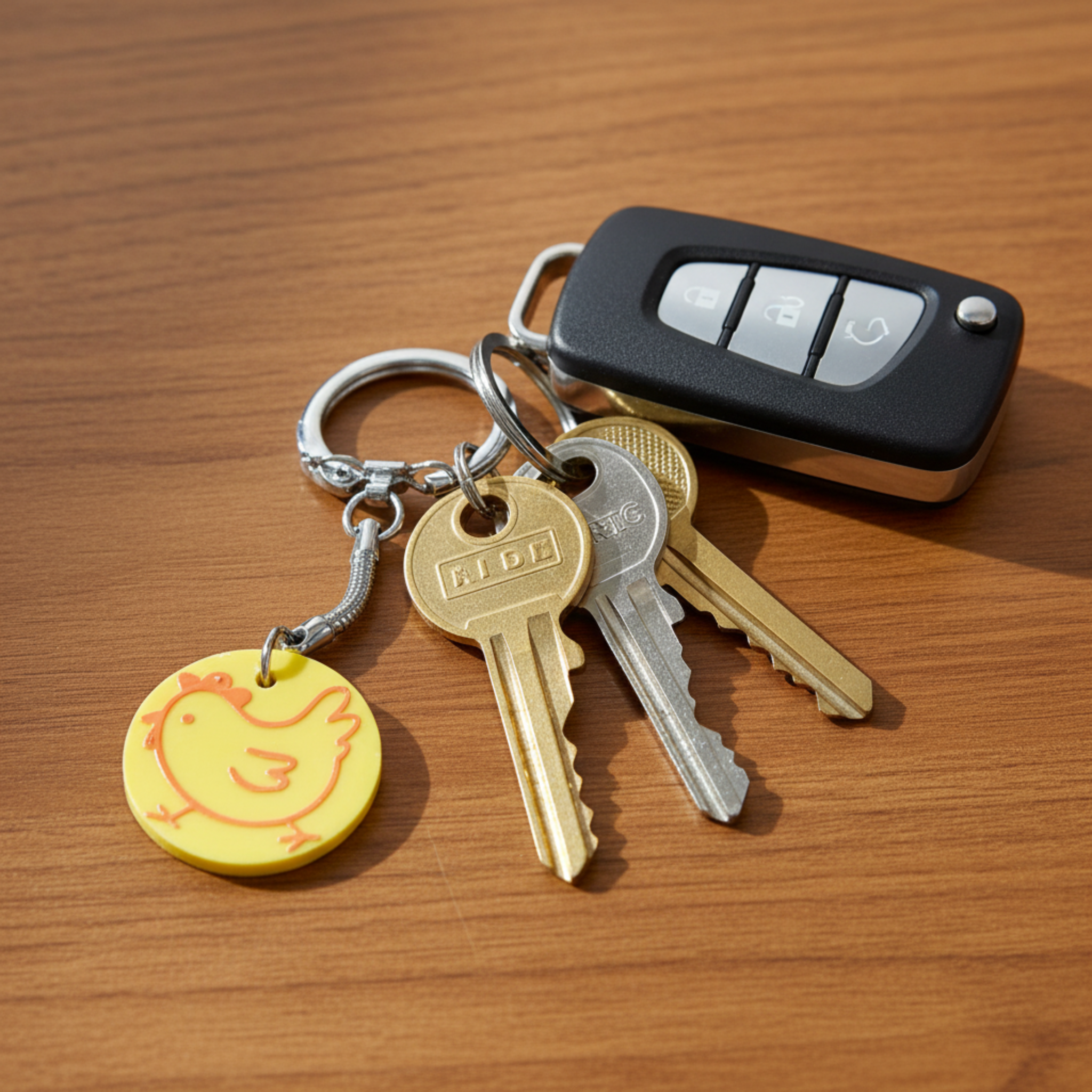Small Round Resin Keychain