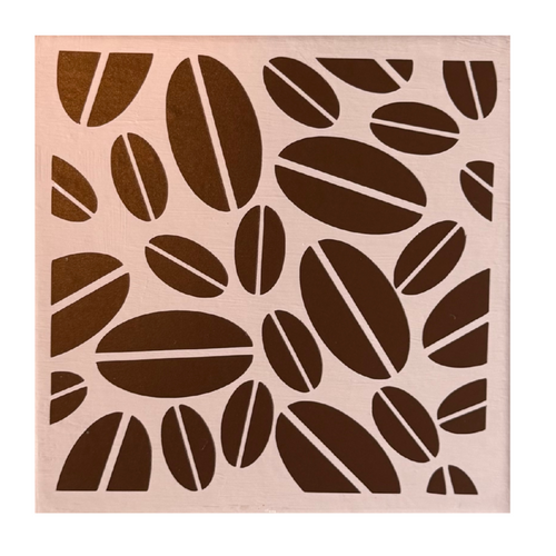 Coffee Bean Square Coaster