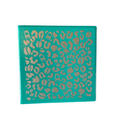 Coffee Leopard Print Square Coaster