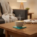 Coffee Leopard Print Square Coaster