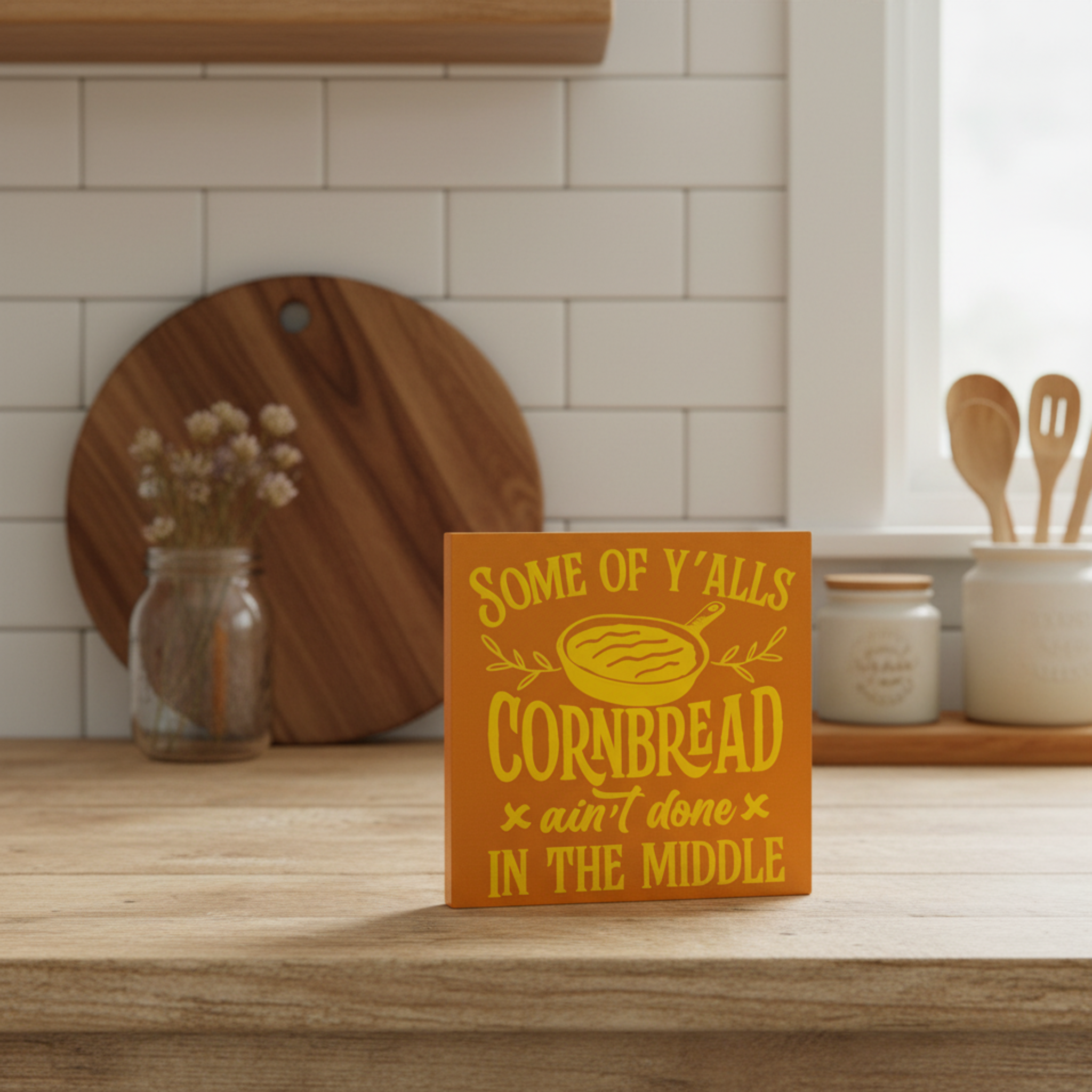 Some of Y'alls Cornbread Ain't Done in the Middle Sign