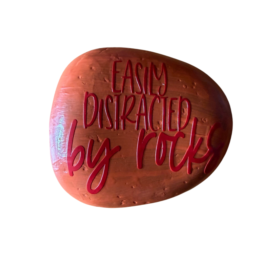 Small Painted Rock- Rock Pun Edition