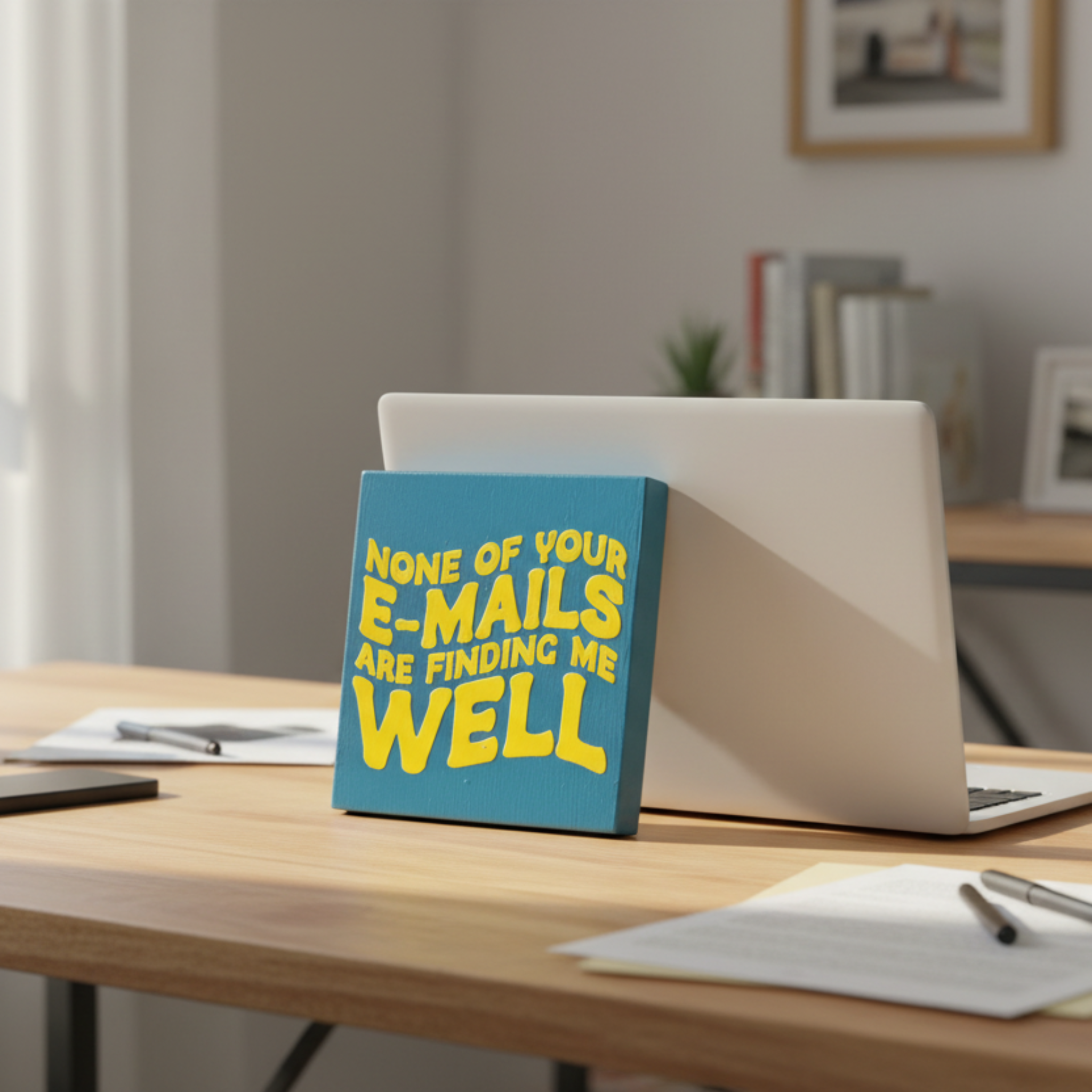 None Of Your E-Mails Are Finding Me Well Sign