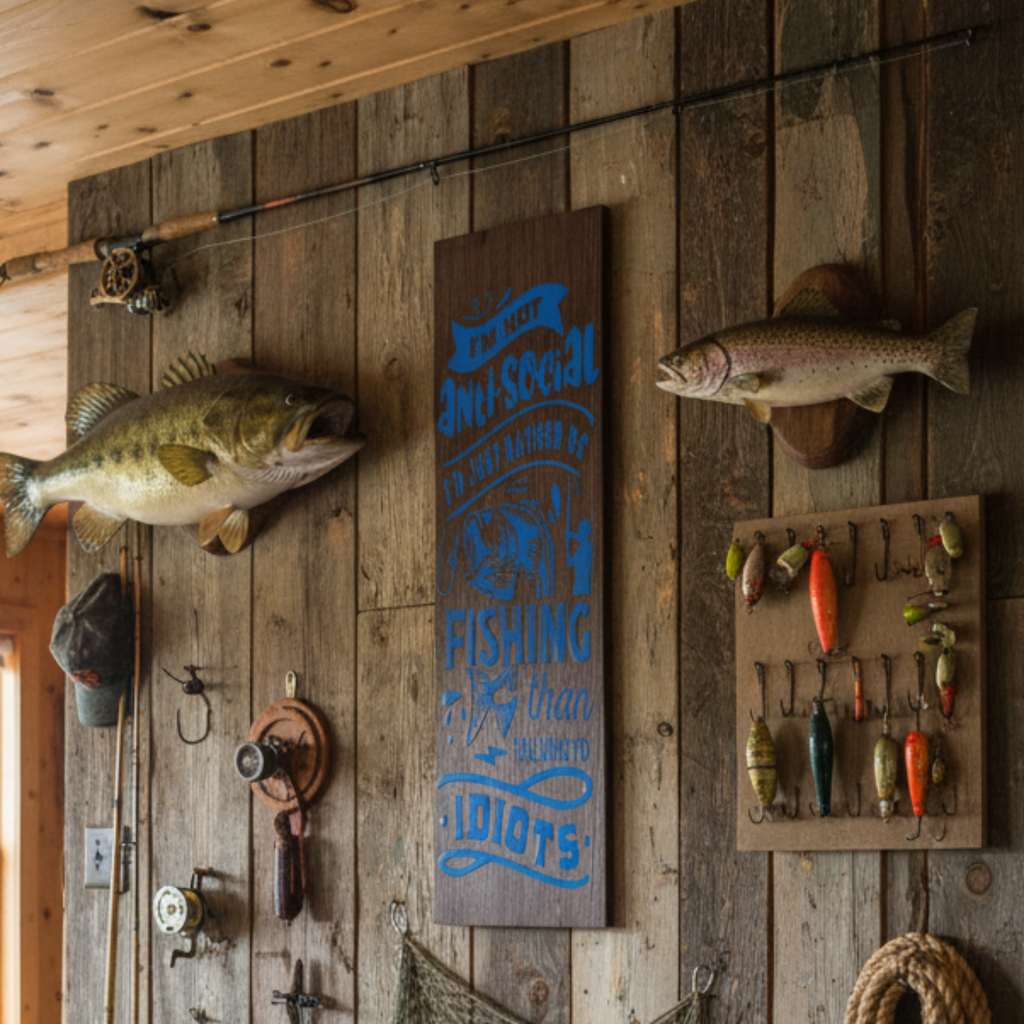 I'm Not Anti-Social I'd Just Rather Be Fishing Than Talking To Idiots Sign