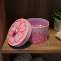 Purple and Pink Flower Trinket Box